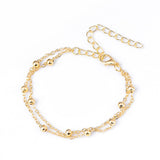 H:HYDE 2018 Sliver Gold Color Multilayer Beaded Pendant Bracelets and Bangles Fashion Women Charm Bracelet Jewelry Accessories